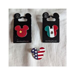 Micky Mouse Heads Trading Pins - Lot of 3